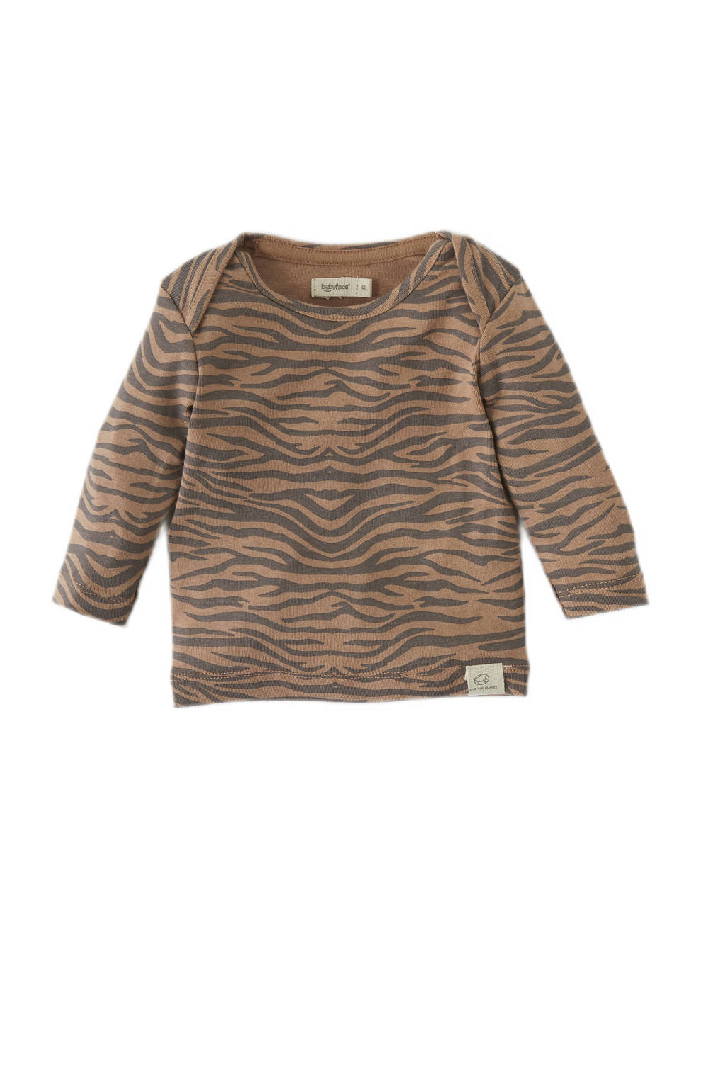 Babyface baby longsleeve met zebraprint bruin