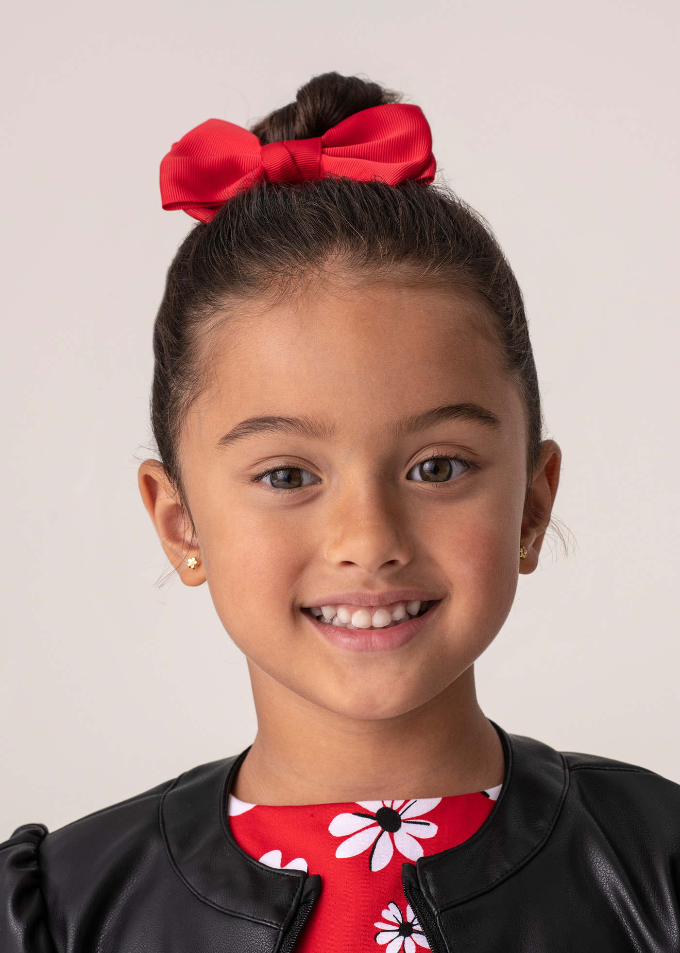 Elástico de cabelo com laço para menina