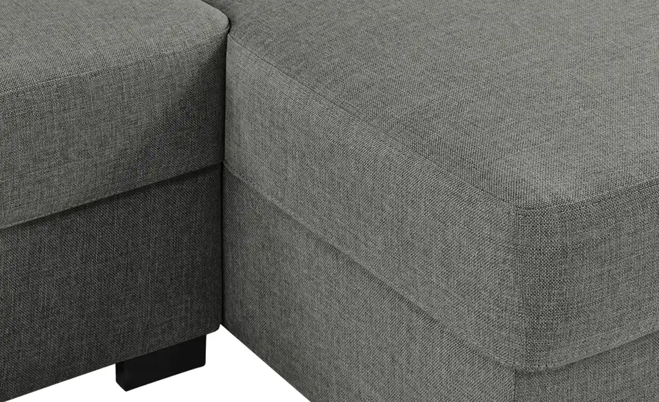 Ecksofa Rome Anthrazit rechts Webstoff