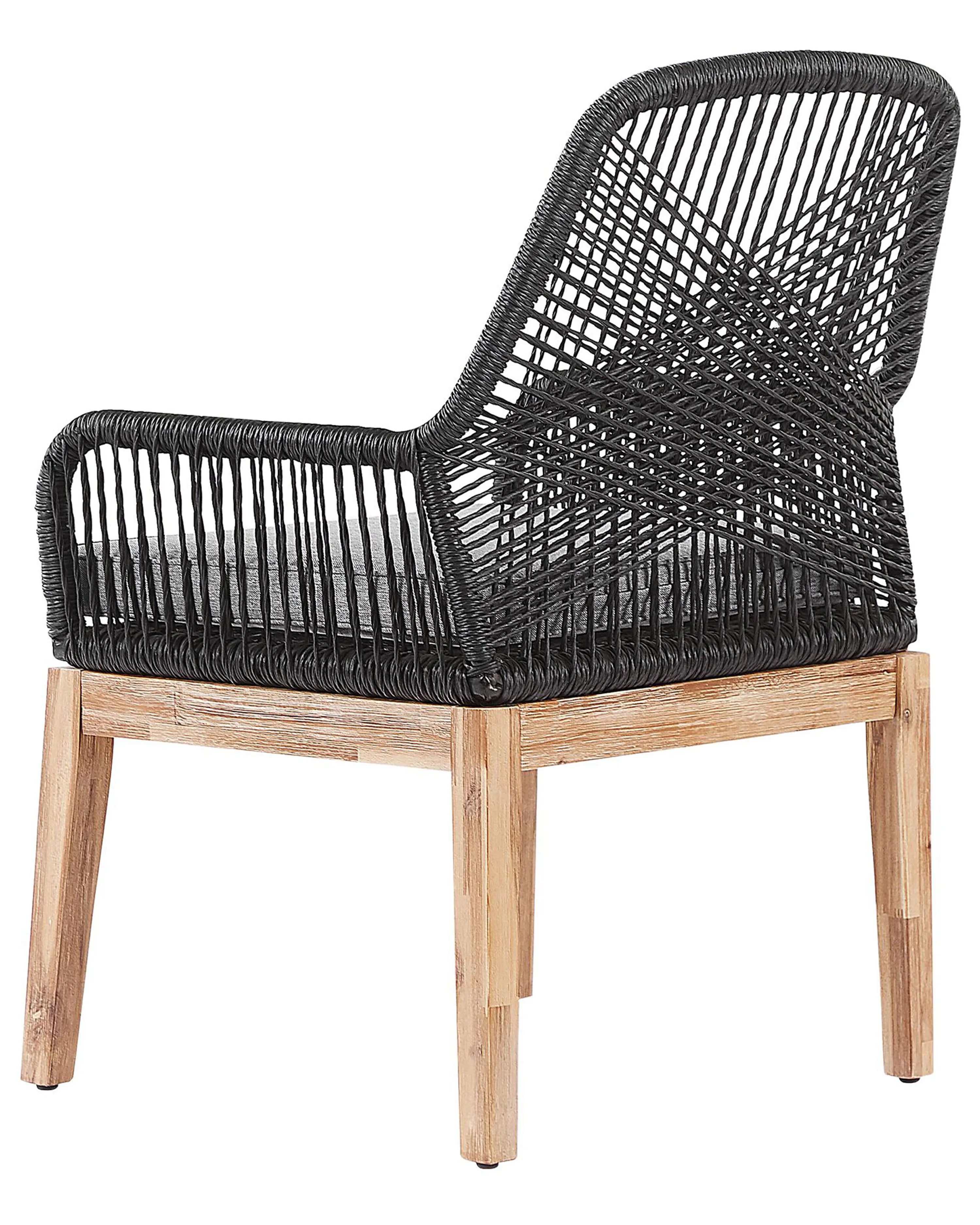 Set van 2 stoelen met zitkussen OLBIA Synthetisch materiaal Zwart