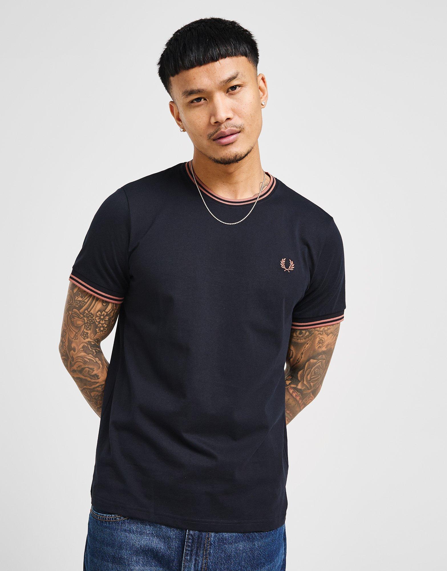Fred Perry T-Shirt à Manches Courtes Twin Tipped Ringer Homme