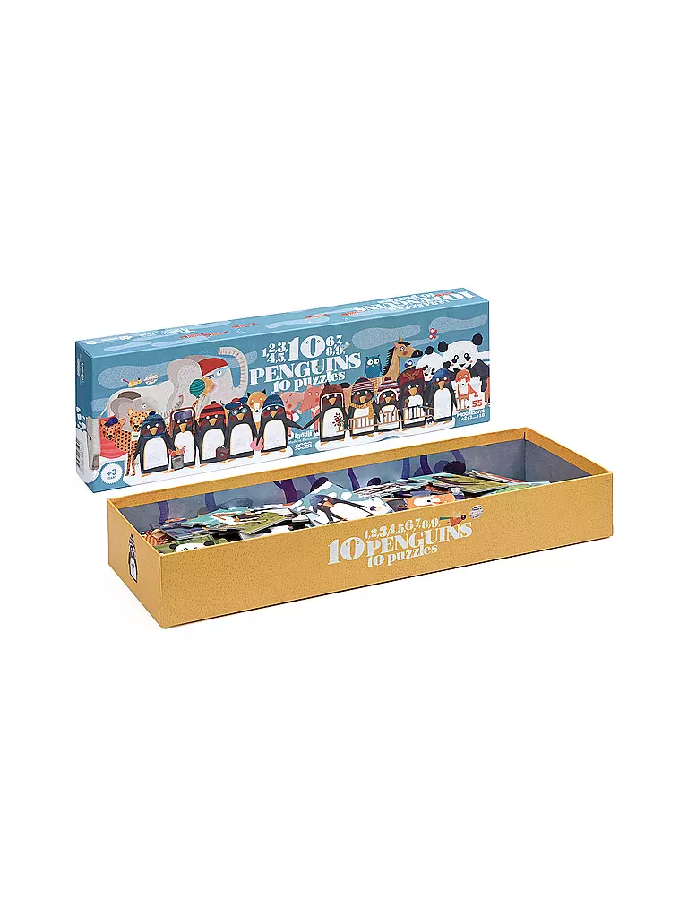 LONDJI Puzzle 10 PINGUINS 55 Teile  bunt