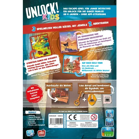 Asmodee Space Cow Unlock! Kids Geschichten aus der Vergangenheit