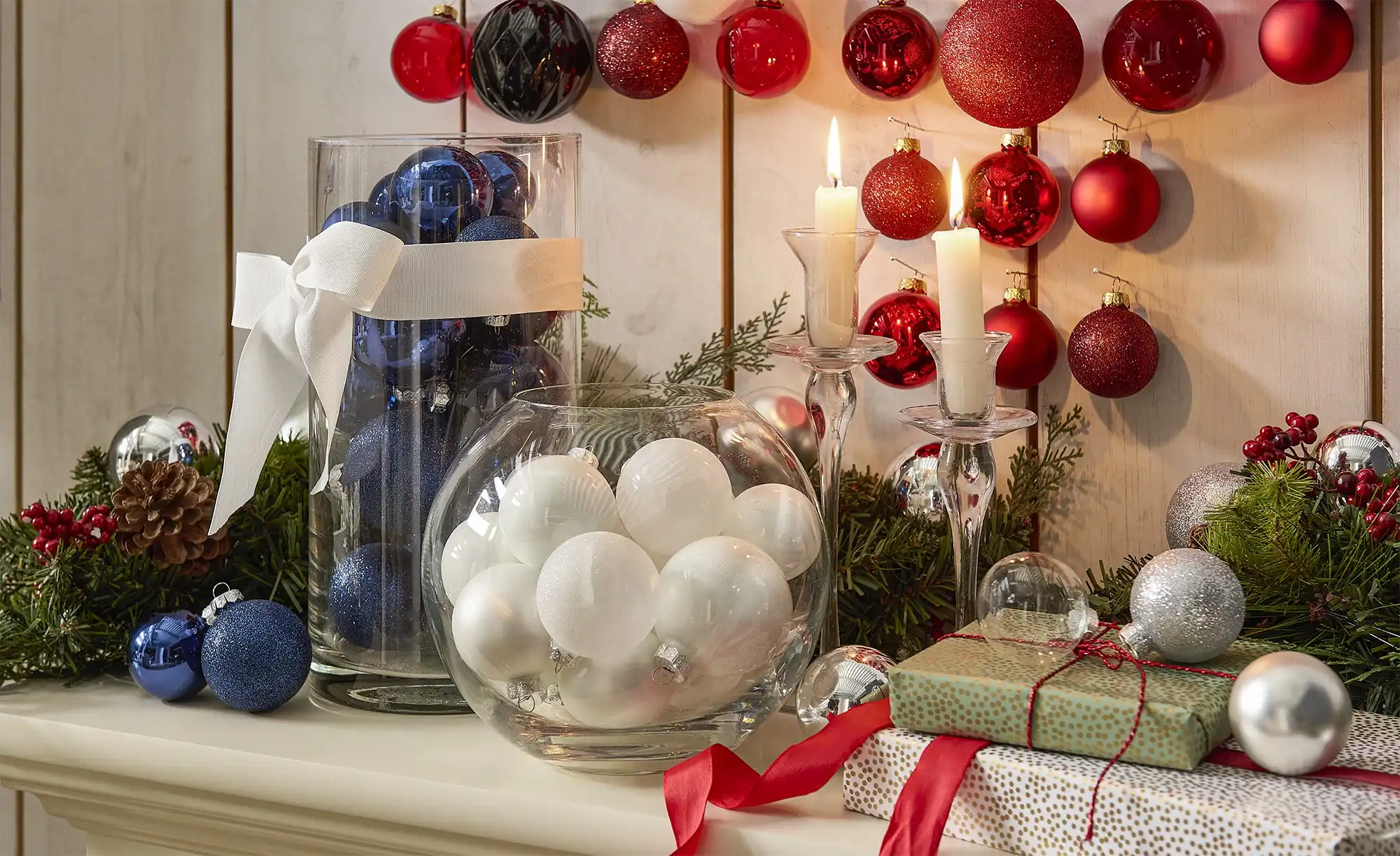 HOME STORY Weihnachtskugeln, 42er Set