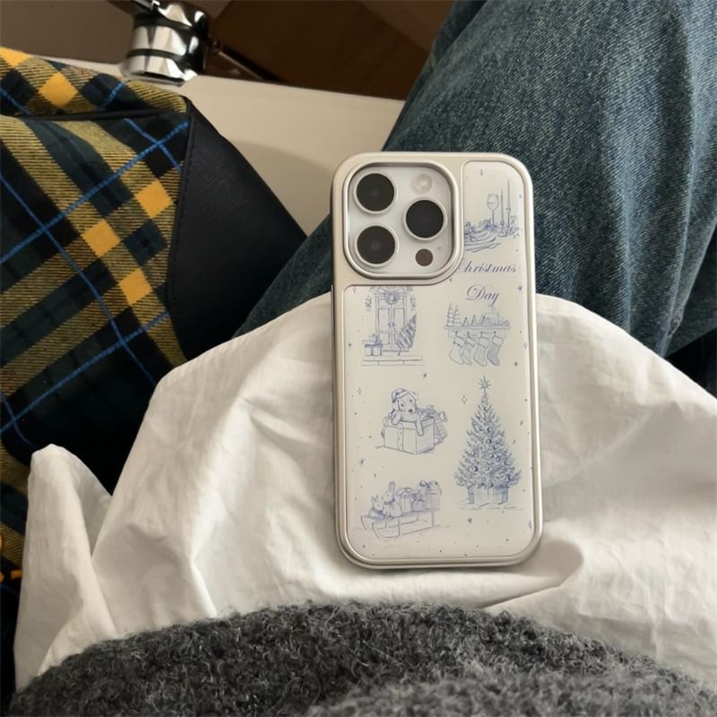 Elliure - Kerst telefoonhoesje - iPhone 16 Pro Max / 16 Pro / 16 Plus / 16 / 15 Pro Max / 15 Pro / 15 Plus / 15 / 14 Pro Max / 14 Pro / 14 Plus / 14 / 13 Pro Max / 13 Pro / 13 / 13 Mini