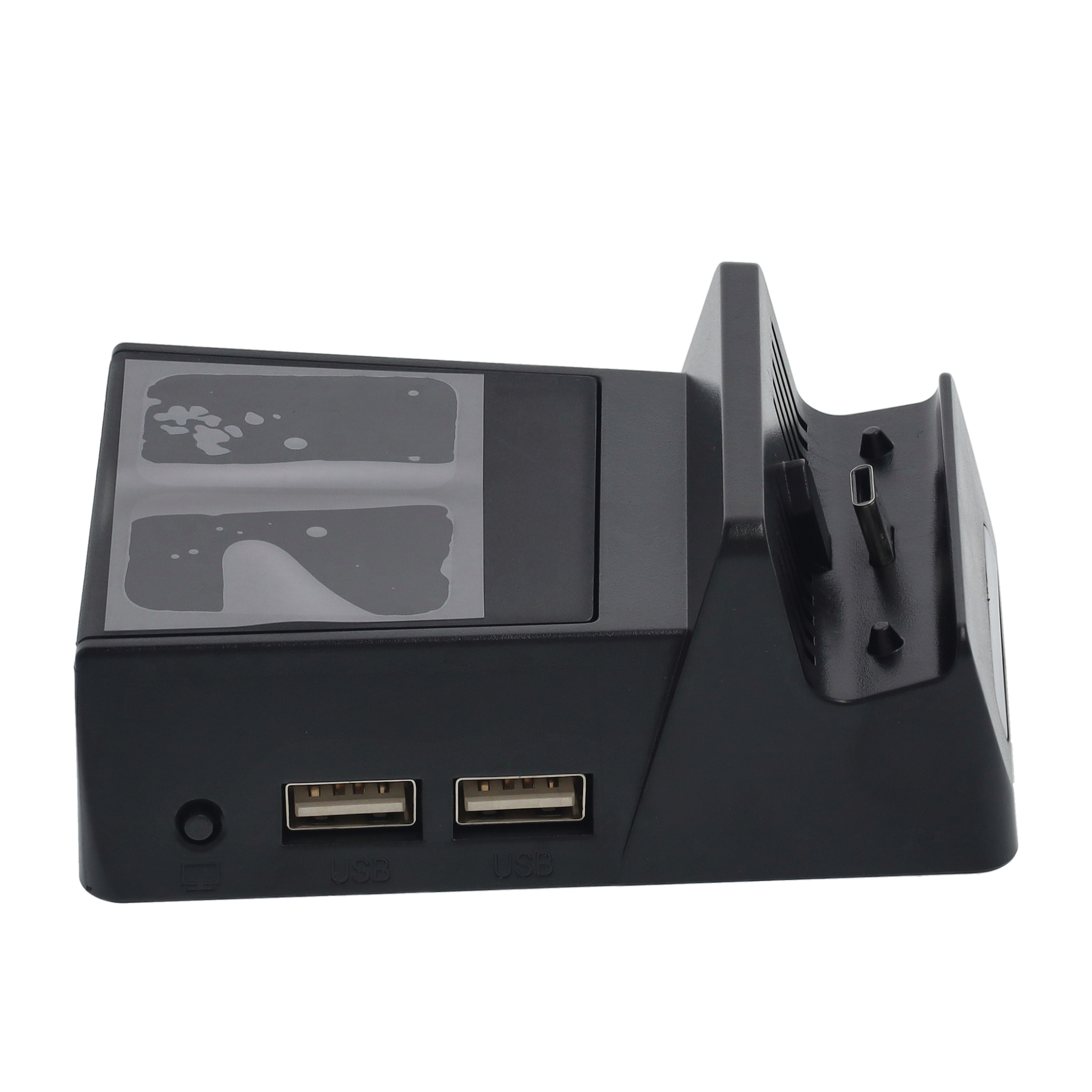 Ladegerät Dockingstation Charging Dock für Nintendo Switch mit Spiele Aufbewahrungsfach und HDMI / USB C / 3x USB - Schwarz