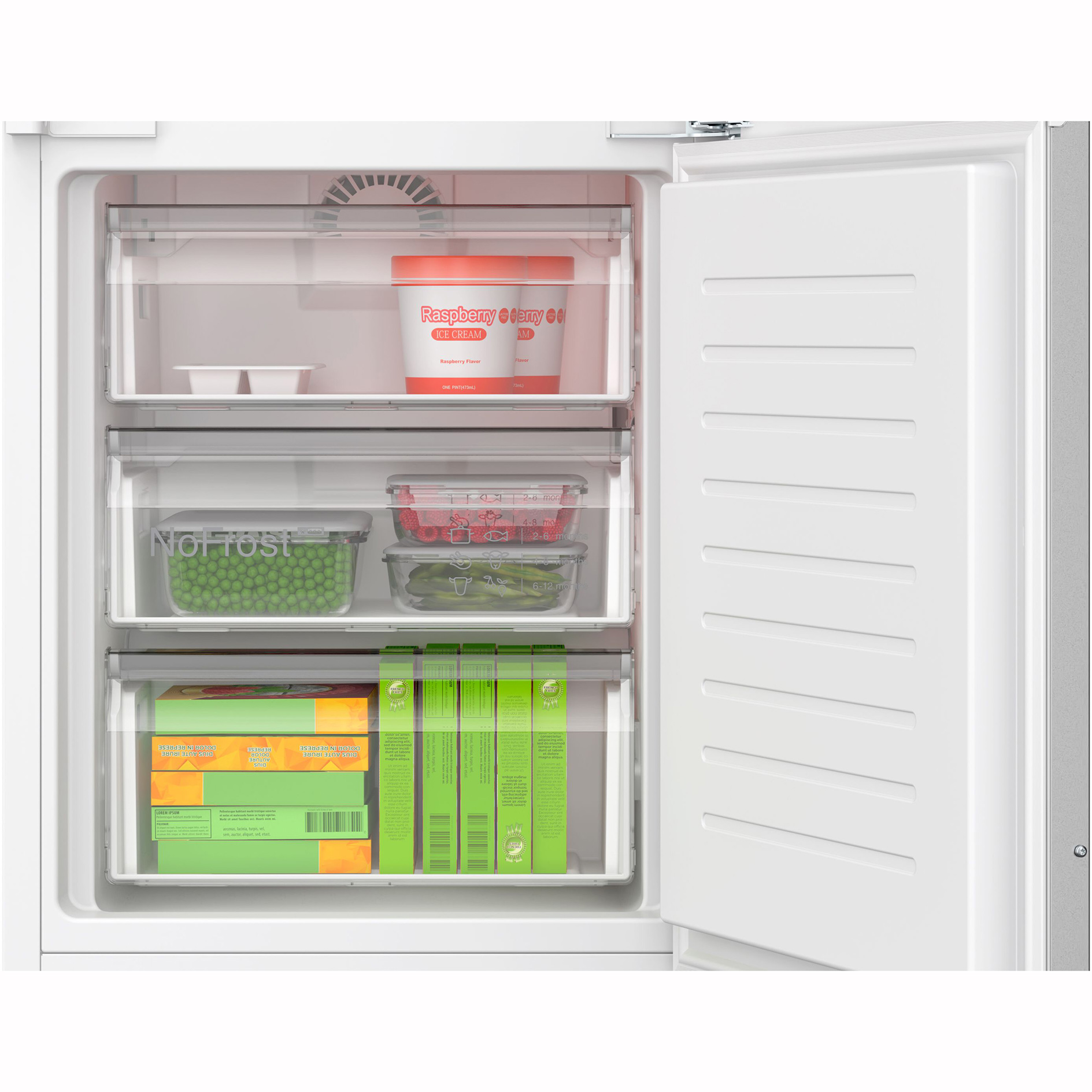 BOSCH Einbau-Kühl/Gefrierkombination KIN96VFD0 - D