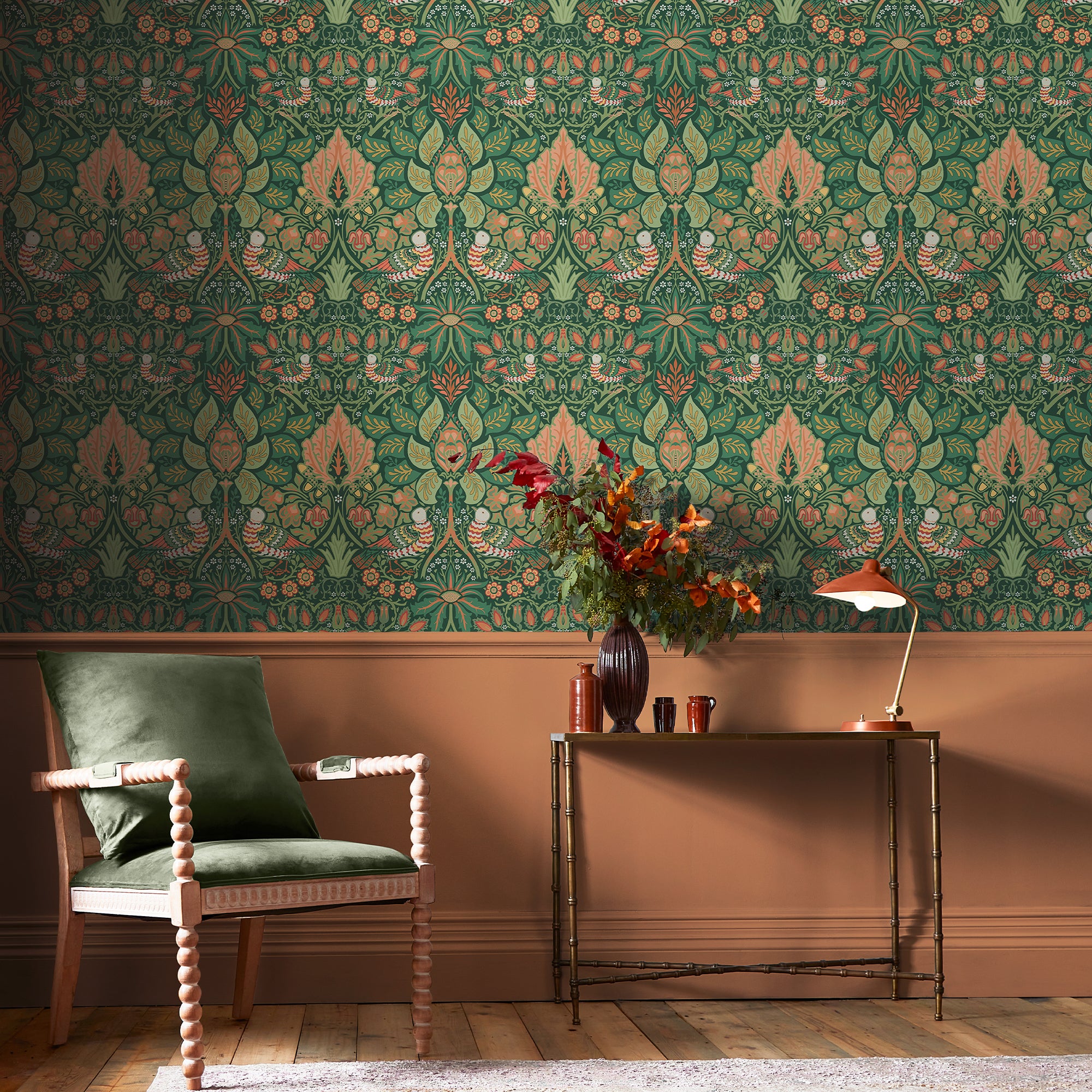 William Morris at Home Vliesbehang - Dove & Rose Woodland - 1000x52