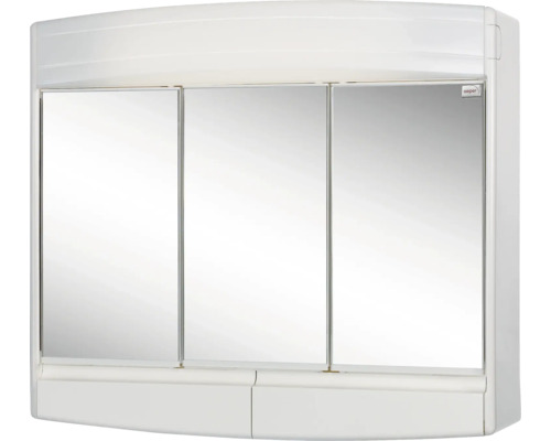 Sieper Topas eco spiegelkast 60 x 18 x 53 cm wit 3-deurs LED IP 20