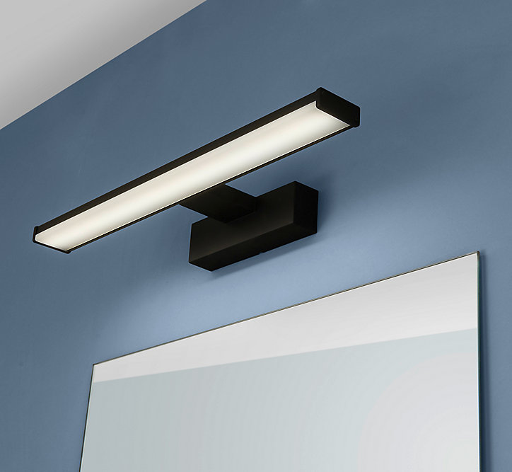 Applique murale de salle de bain Pandella LED intégrée 900lm IP44 11W blanc froid noir