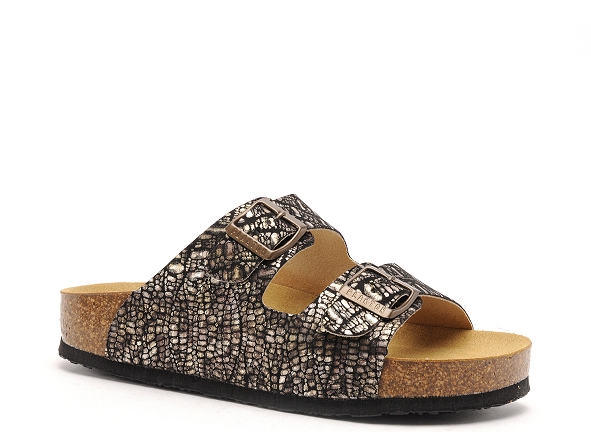 Plakton mules et sabots plats femme cp beta noir