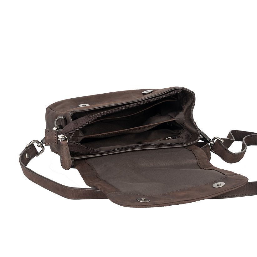 Sparwell Arago Allen Satchel Bag Dark Brown