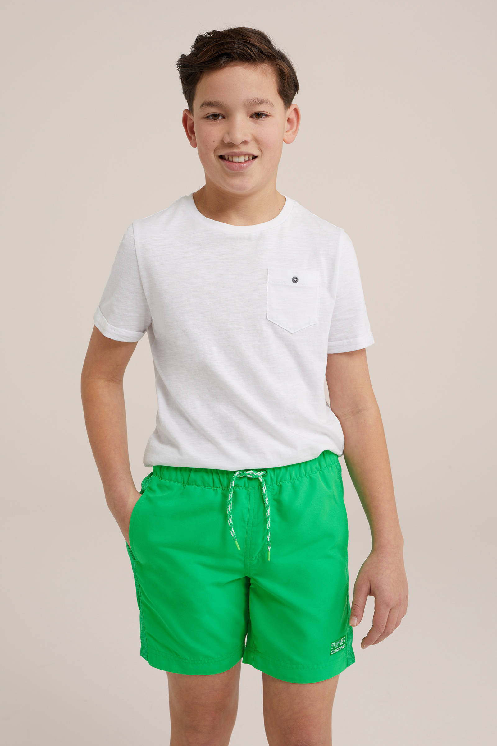 WE Fashion zwemshort Toni groen