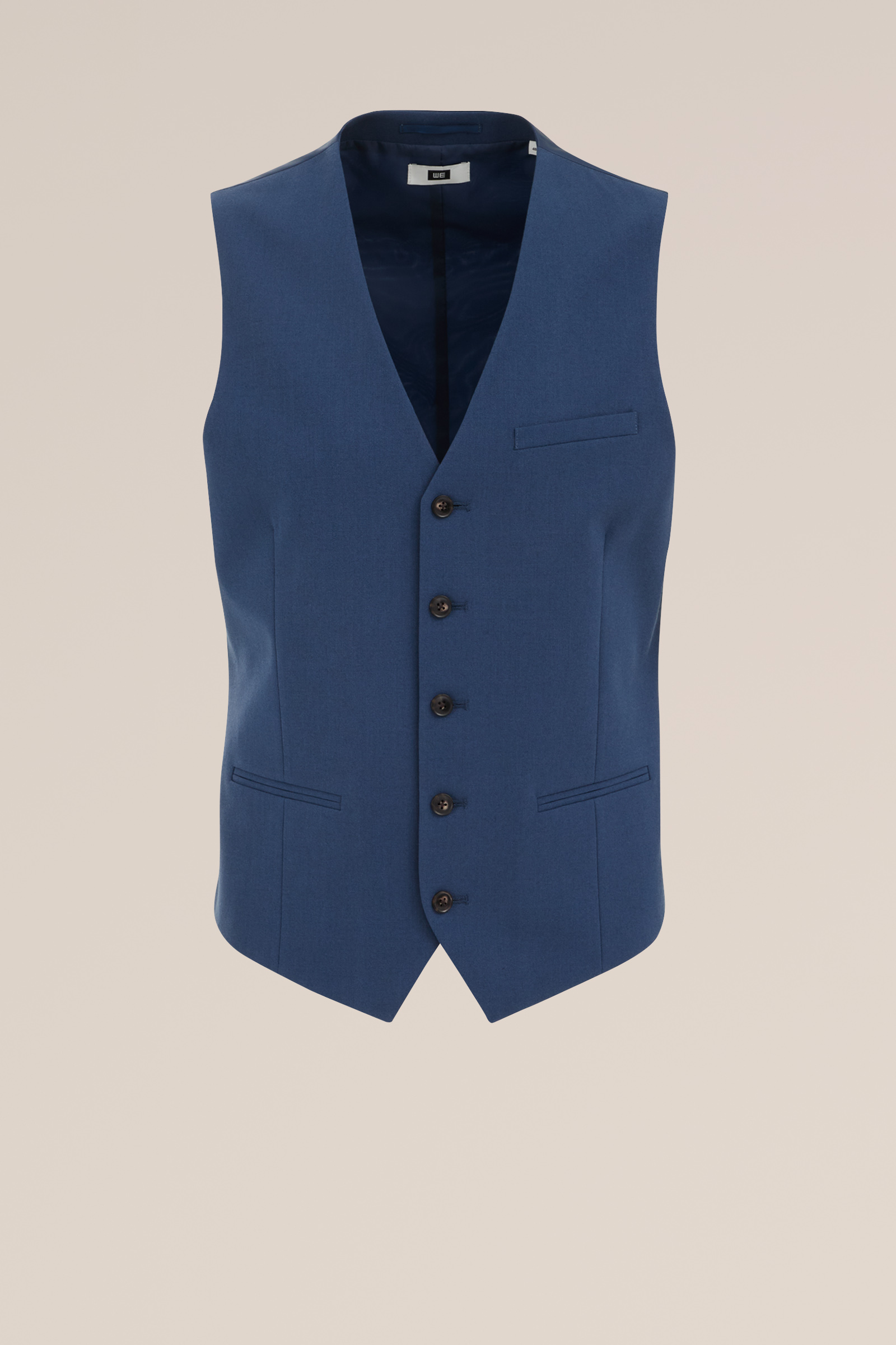 slim fit gilet Fundamentals IJsblauw