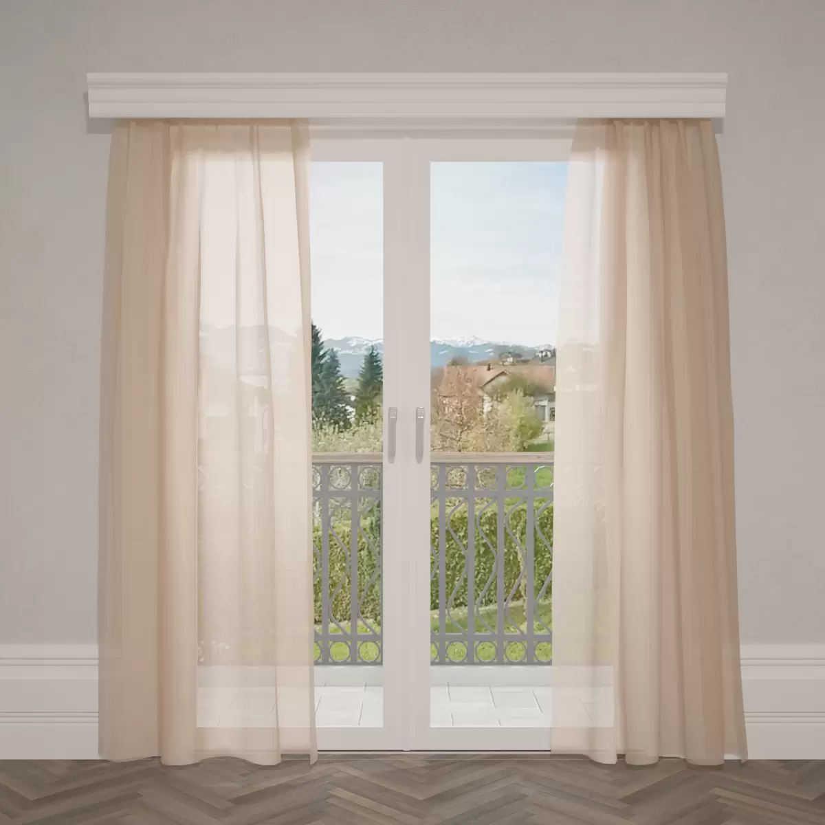Tagvorhang Voile Orange