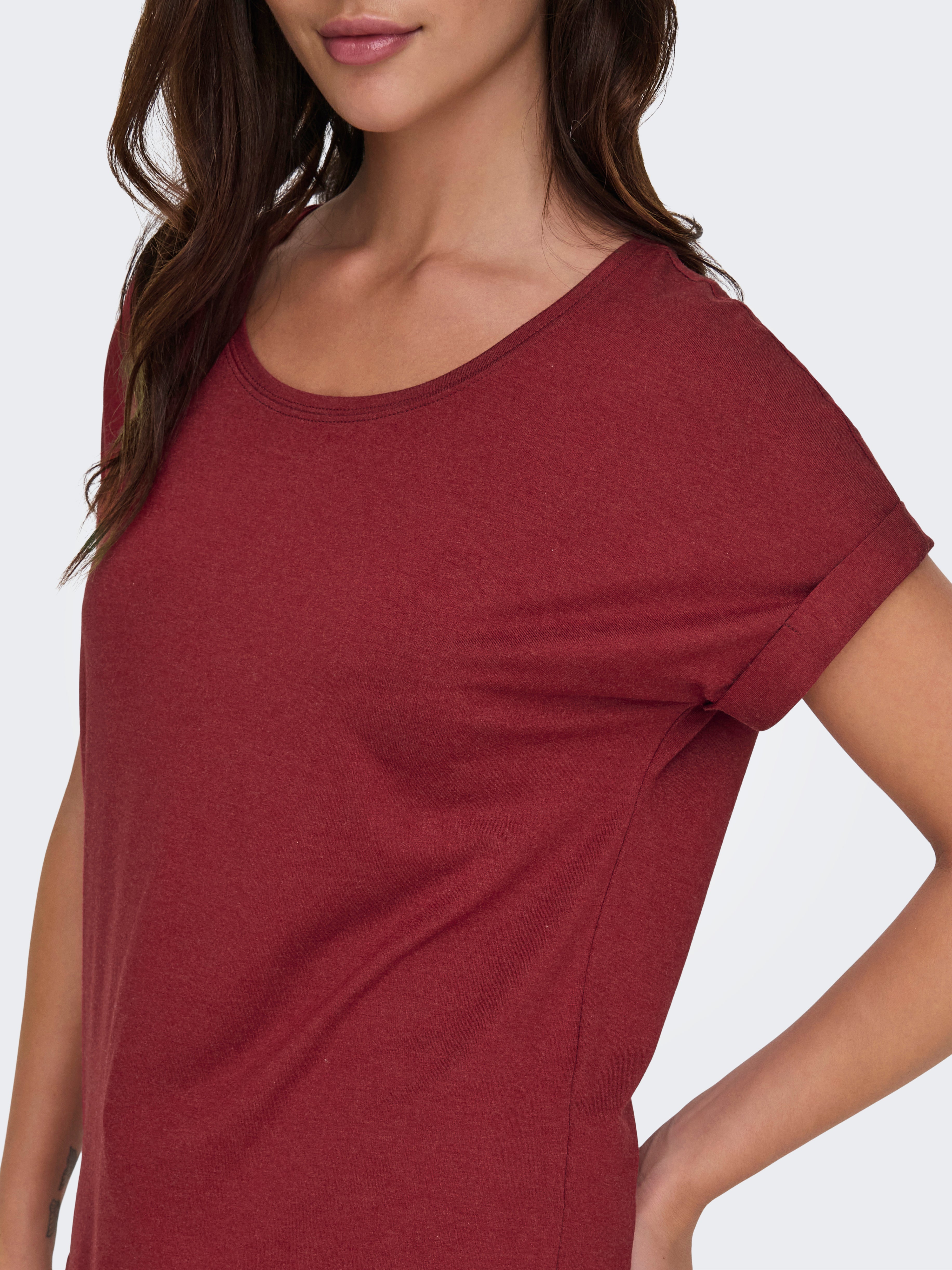 ONLMOSTER Top Red Dahlia
