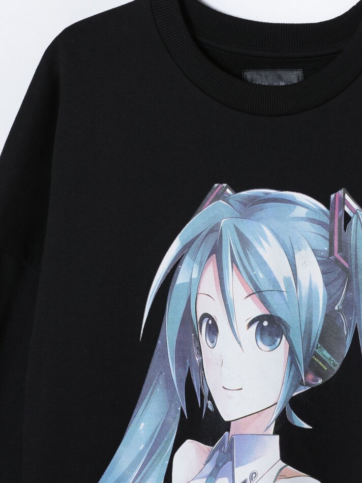 Moletom Miku Hatsune Estampado - Vigoré Preto