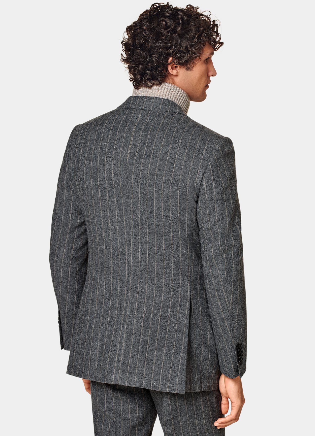 Costume Milano coupe Tailored gris foncé à rayures