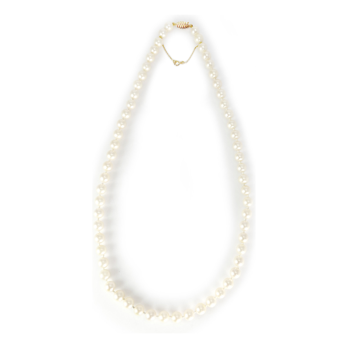 Collier d'occasion or 750 jaune 48 cm perles de culture