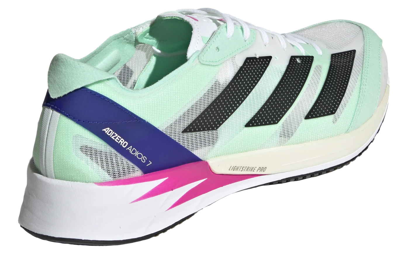 Adizero Adios 7 Herre Cloud White/Core Black/Pulse Mint