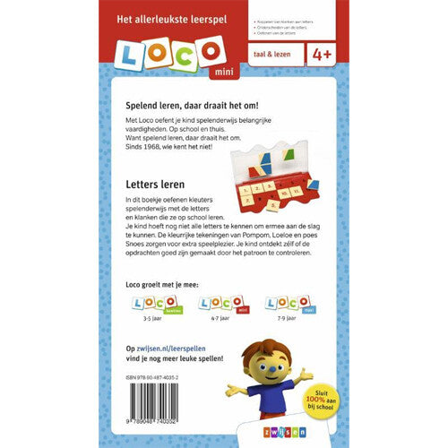 Uitgeverij zwijsen loco mini rompompom - ik leer letters