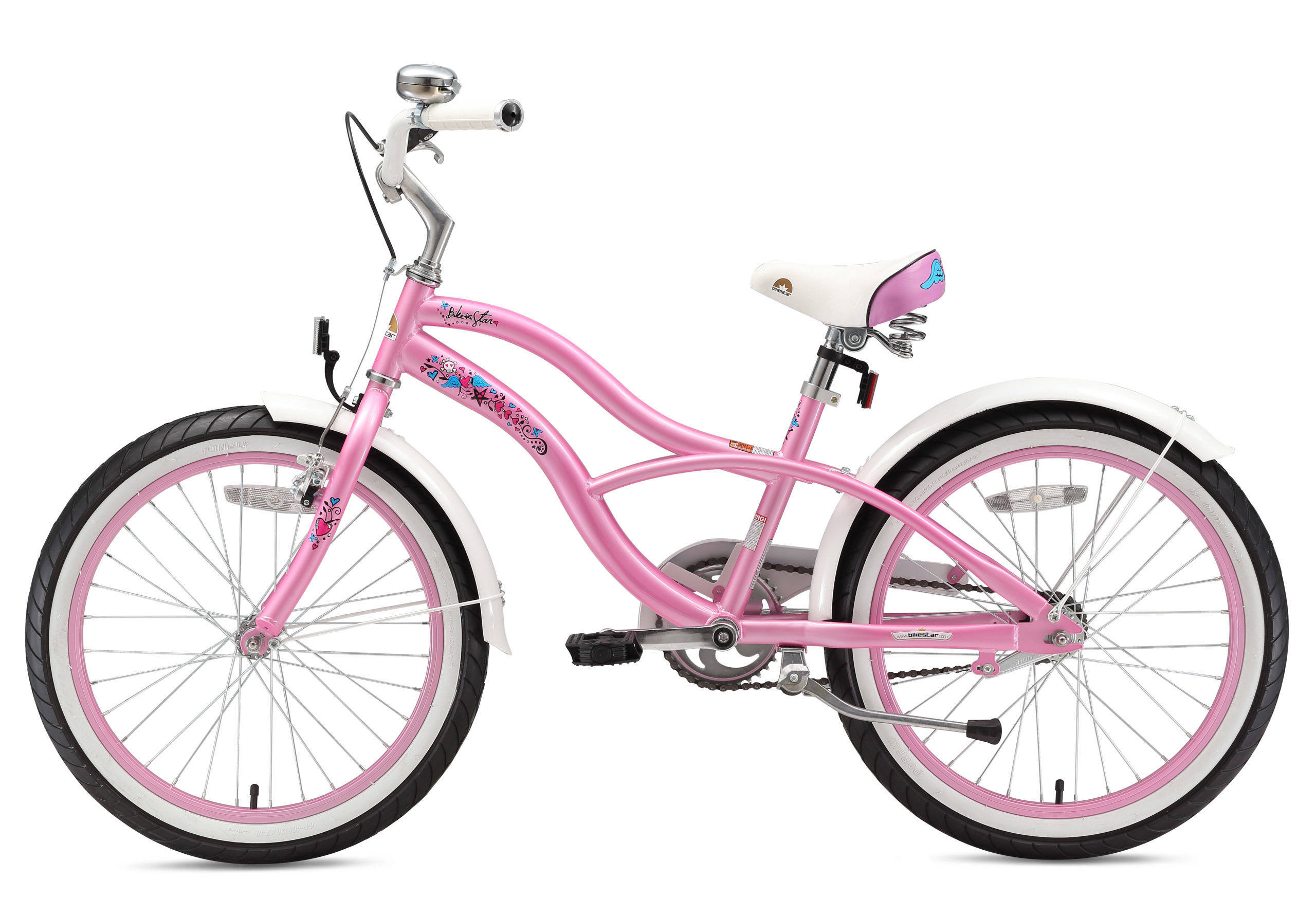 BikeStar Cruiser kinderfiets 20 inch roze