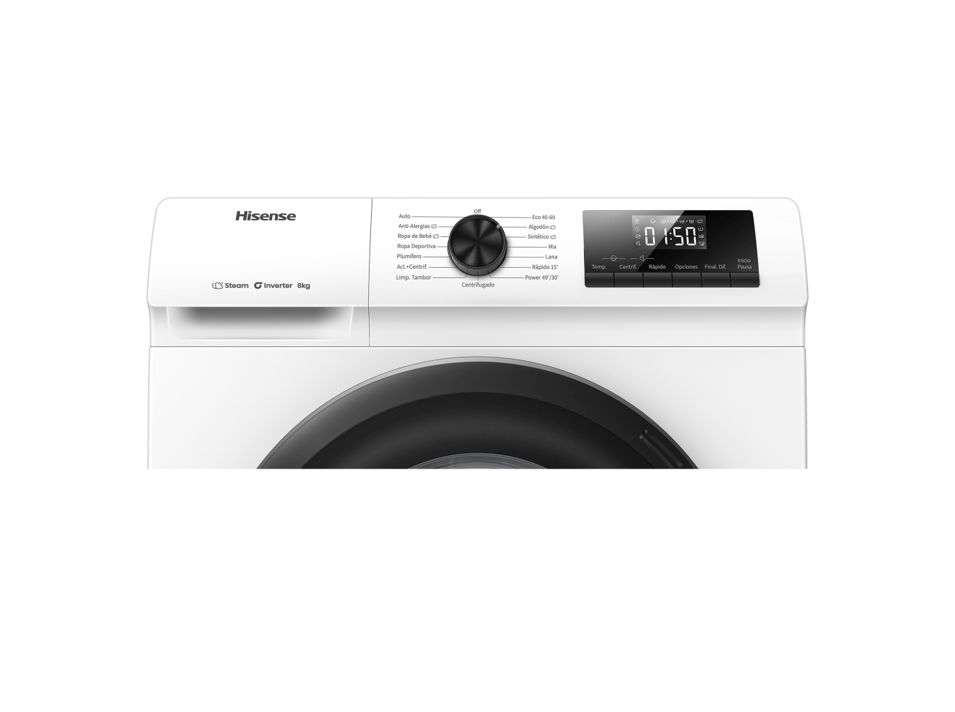 MÁQUINA LAVAR ROUPA HISENSE WF1Q8041BW - BRANCO A 8KG
