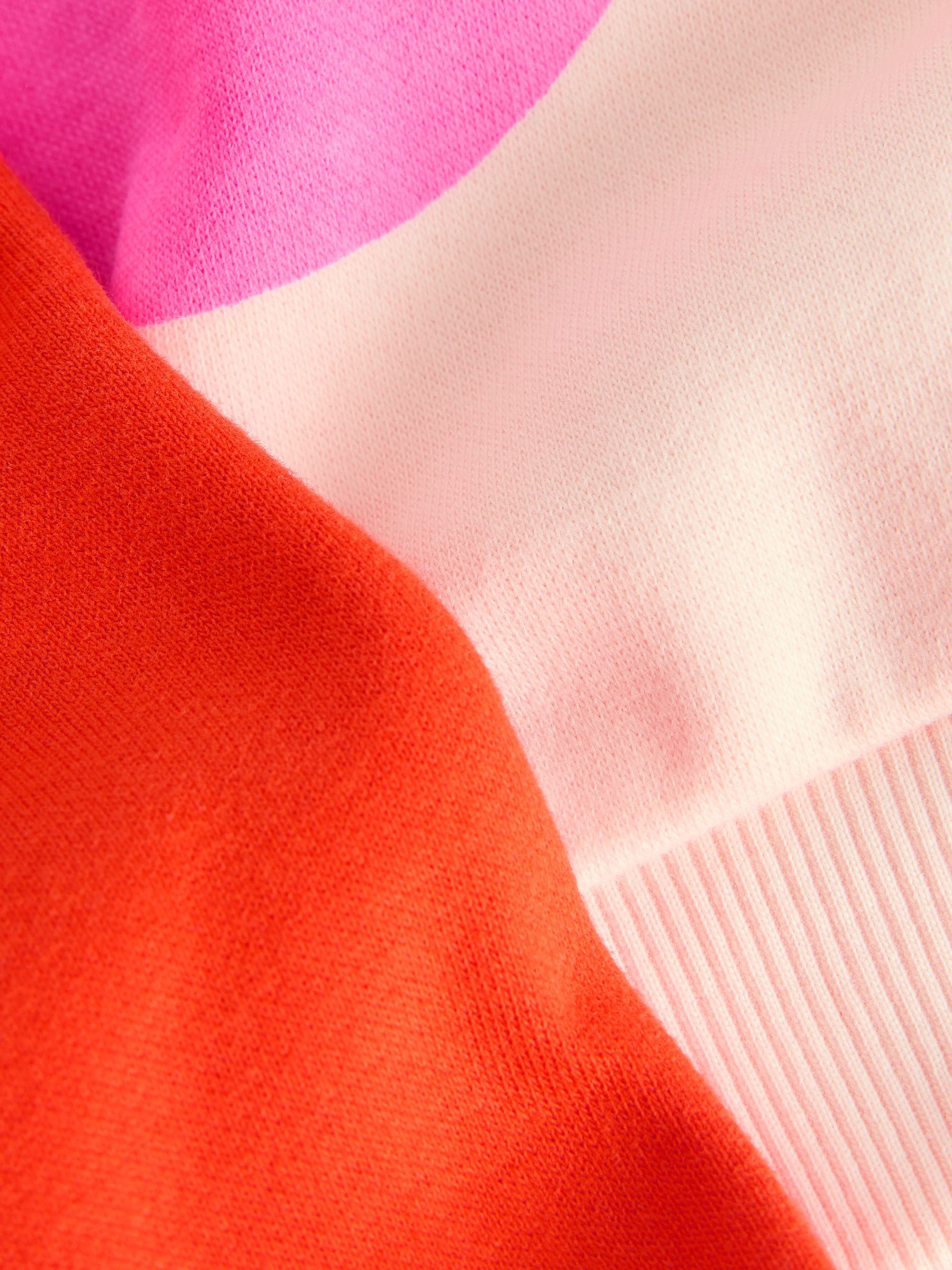 Roze/rood met hart - Set van sweatshirt en joggingbroek met rechte wijde pijpen (3mnd -7jr)