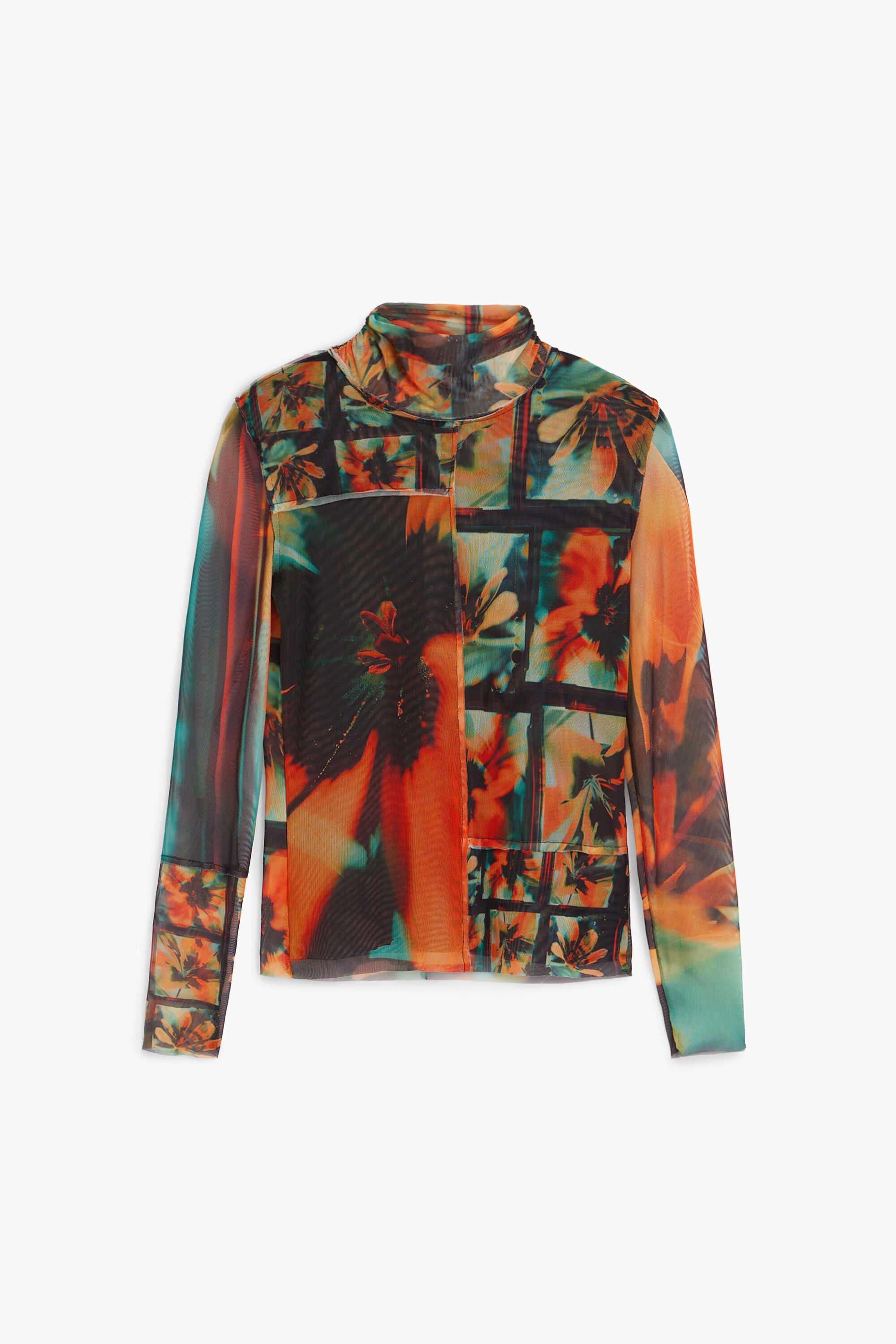 Camiseta de tule estampada