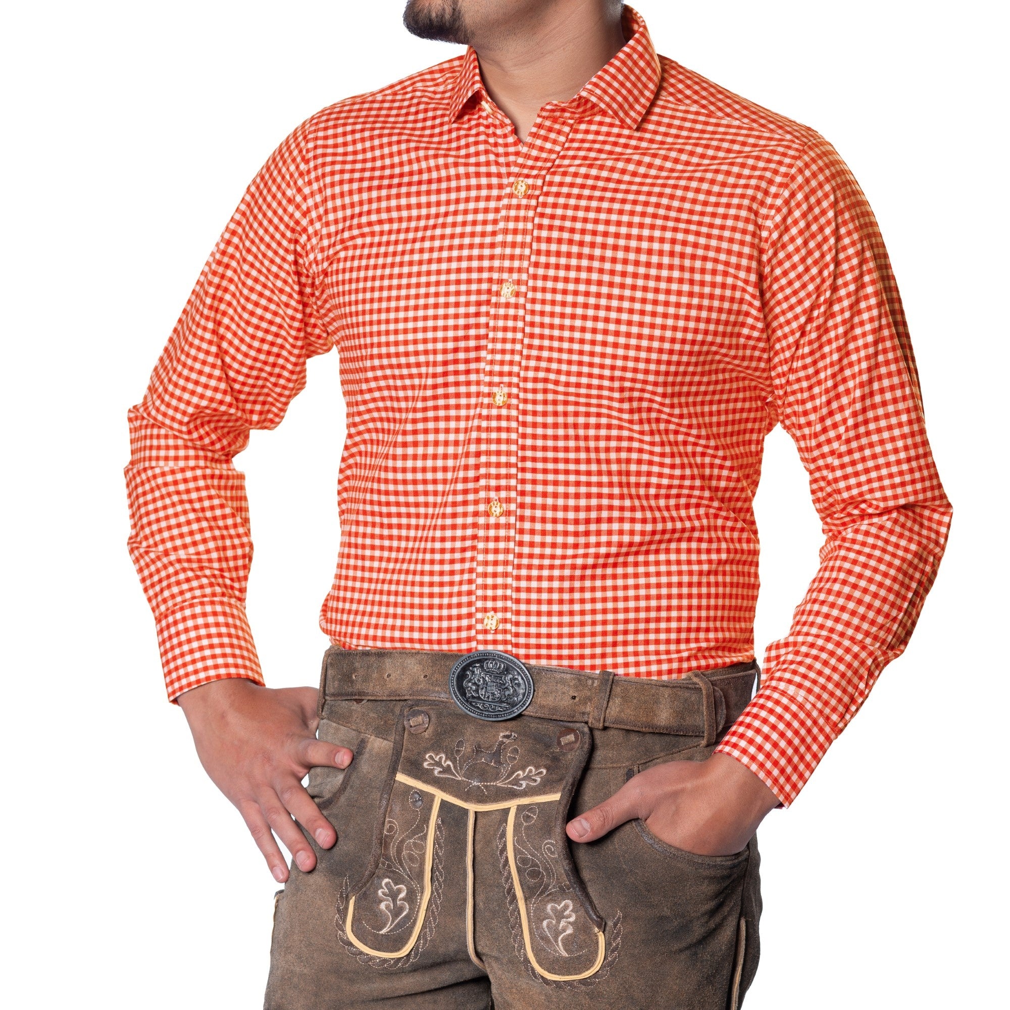 Oktoberfest Blouse Oranje Heren