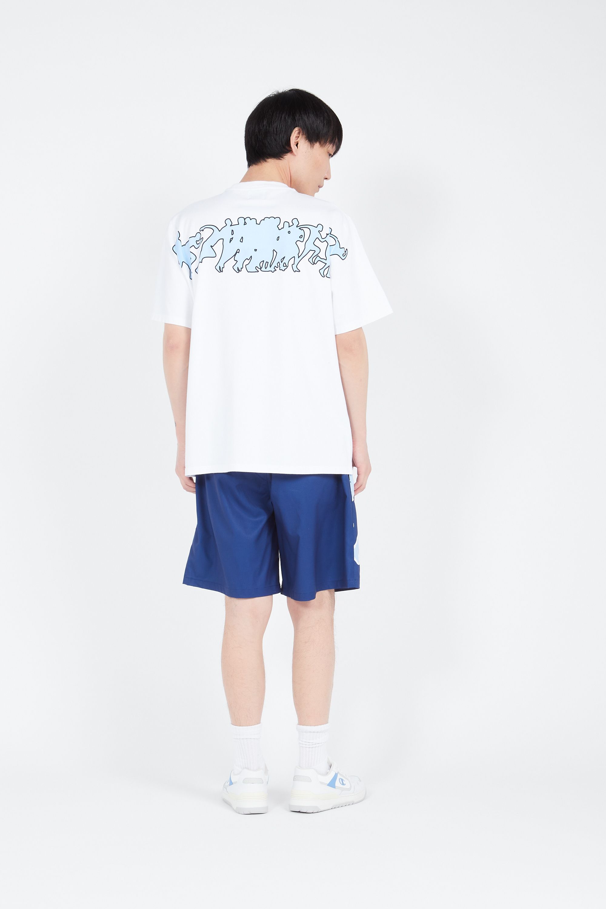 ARTE ANTWERP T-shirt Teo Back Multi Runner Blanc