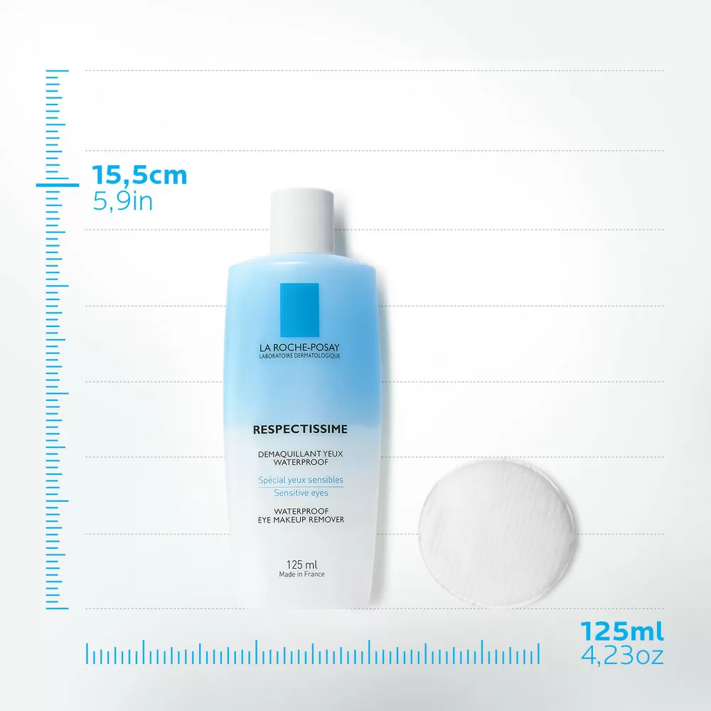 La Roche-Posay Toleriane Waterproof Eye Makeup Remover - 125 ml.