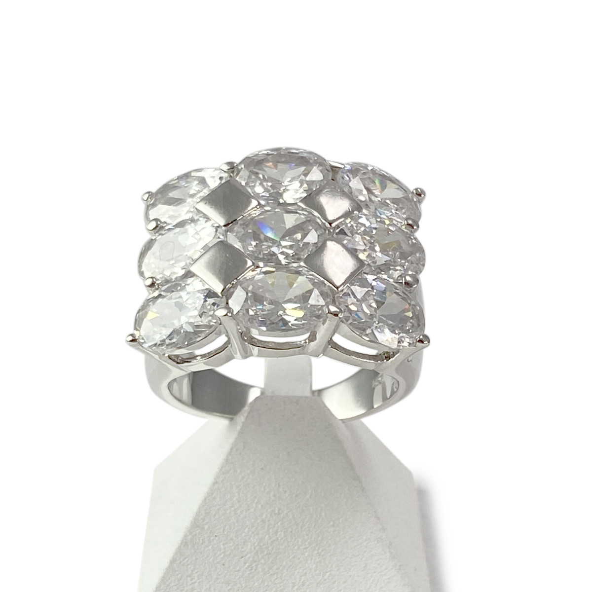 Bague d'occasion  argent 925 zirconias