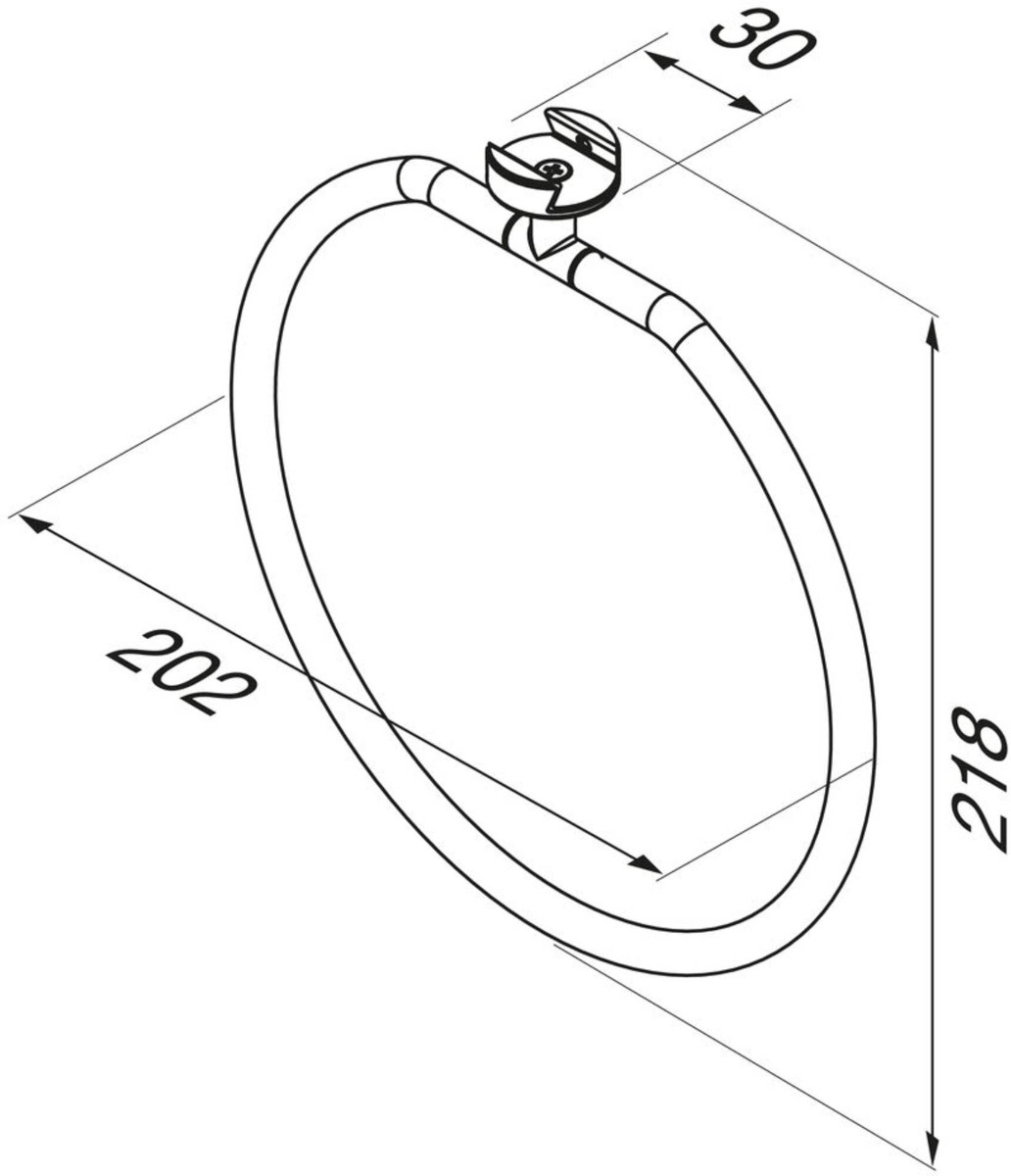 Geesa Leev handdoekring zwart