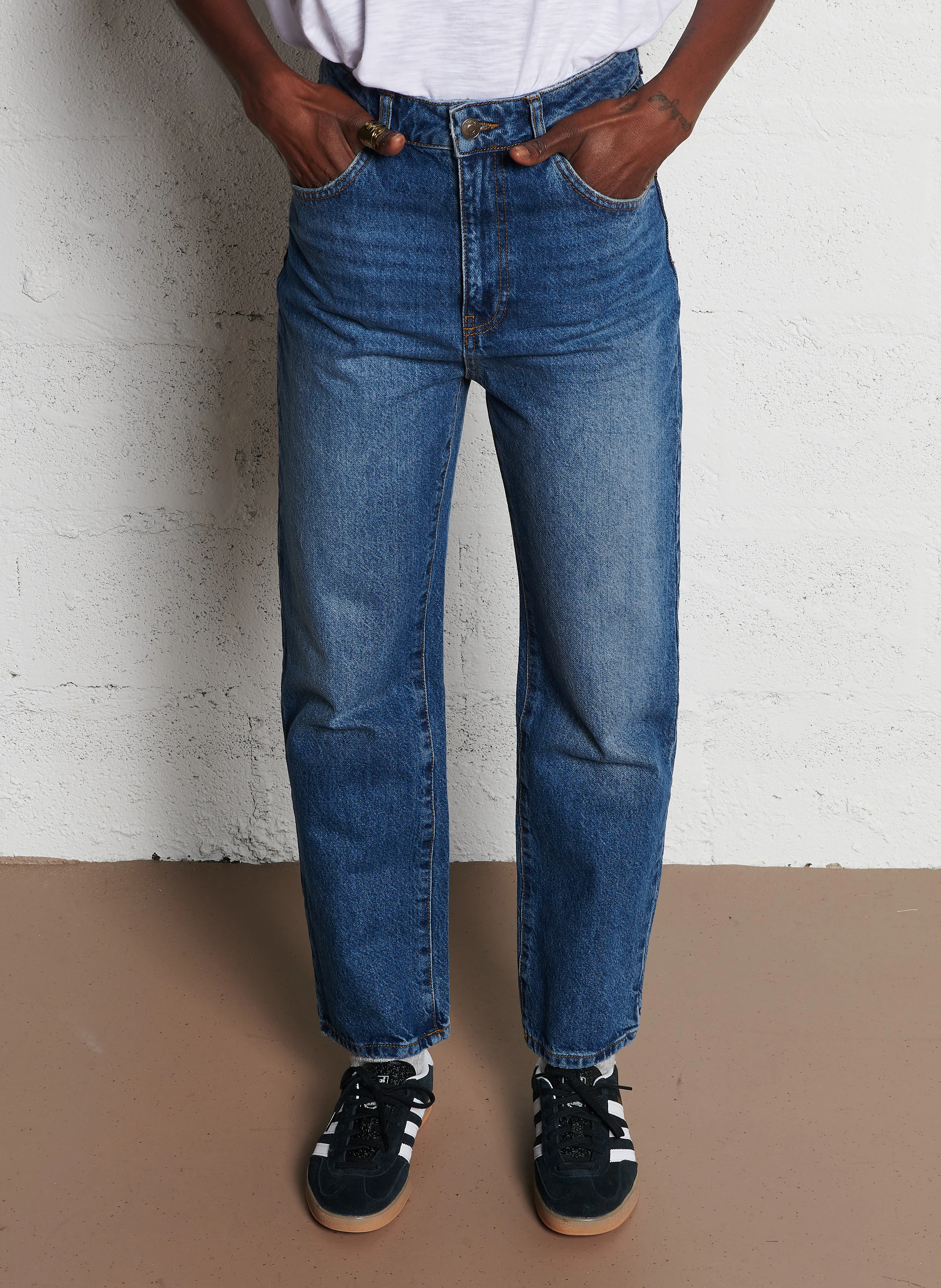 MELZ - Jean droit en coton | Bleu