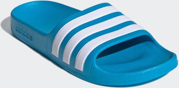 Adidas Perfor ce Adilette Aqua badslippers blauw wit Rubber 31