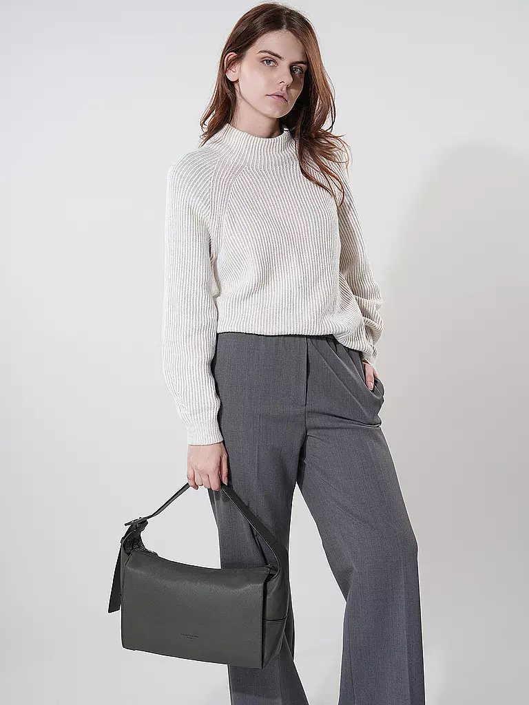 LIEBESKIND BERLIN Ledertasche - Hobo Bag  LOU Medium dunkelgrün