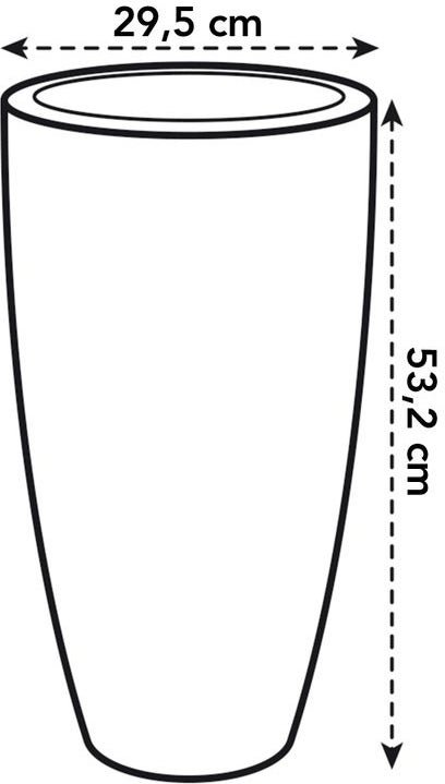 Elho bloempot Pure wit D 29,5 H 52,5 cm