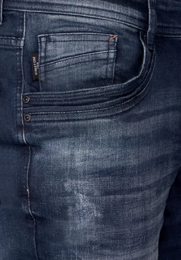 Slim Fit Jeans - dark blue random wash
