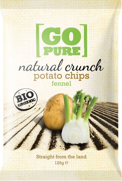 GoPure Aardappelchips Fennel Naturel Crunch (125 gr)