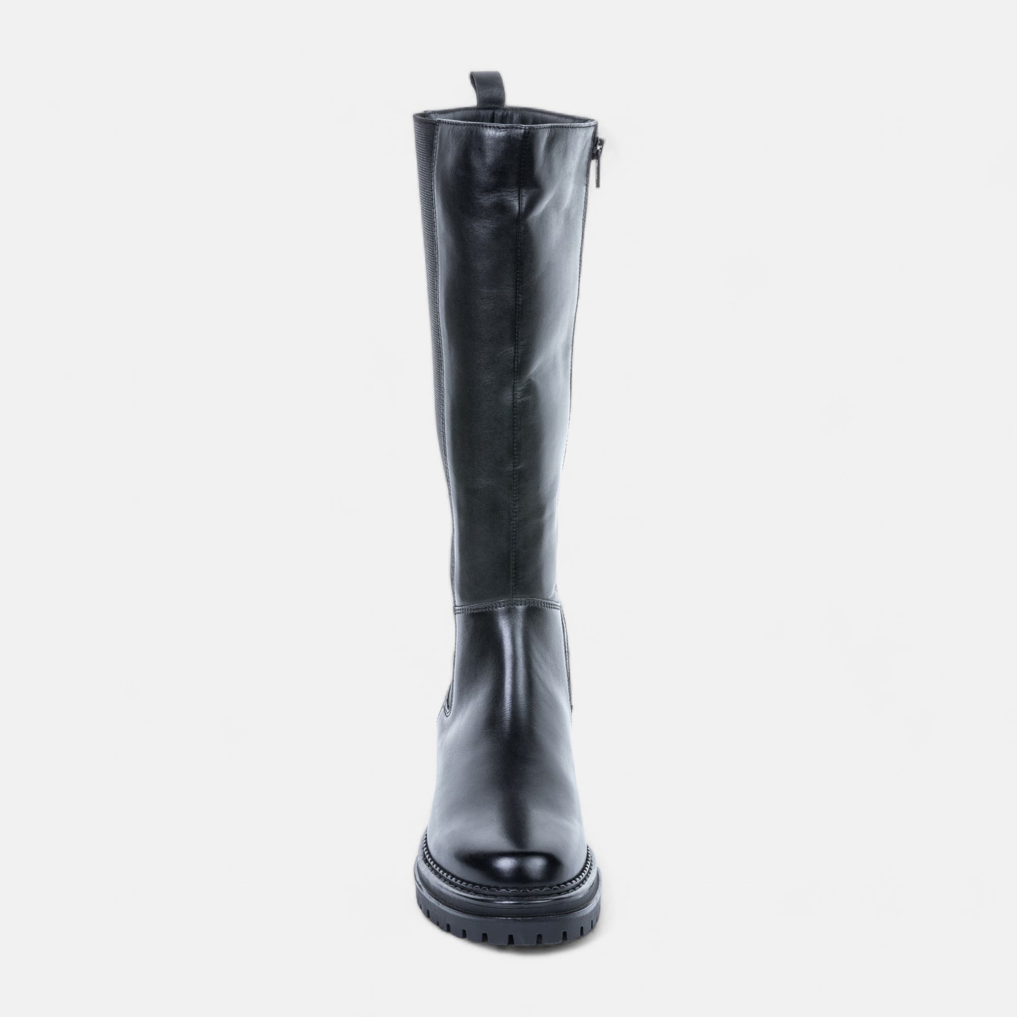 Bottes Femme en cuir noir