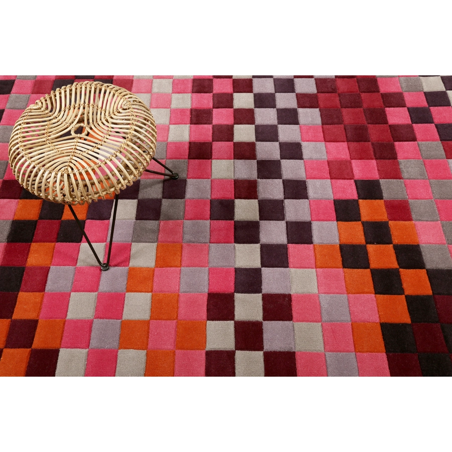 Esprit Kurzflorteppich Pixel rot
