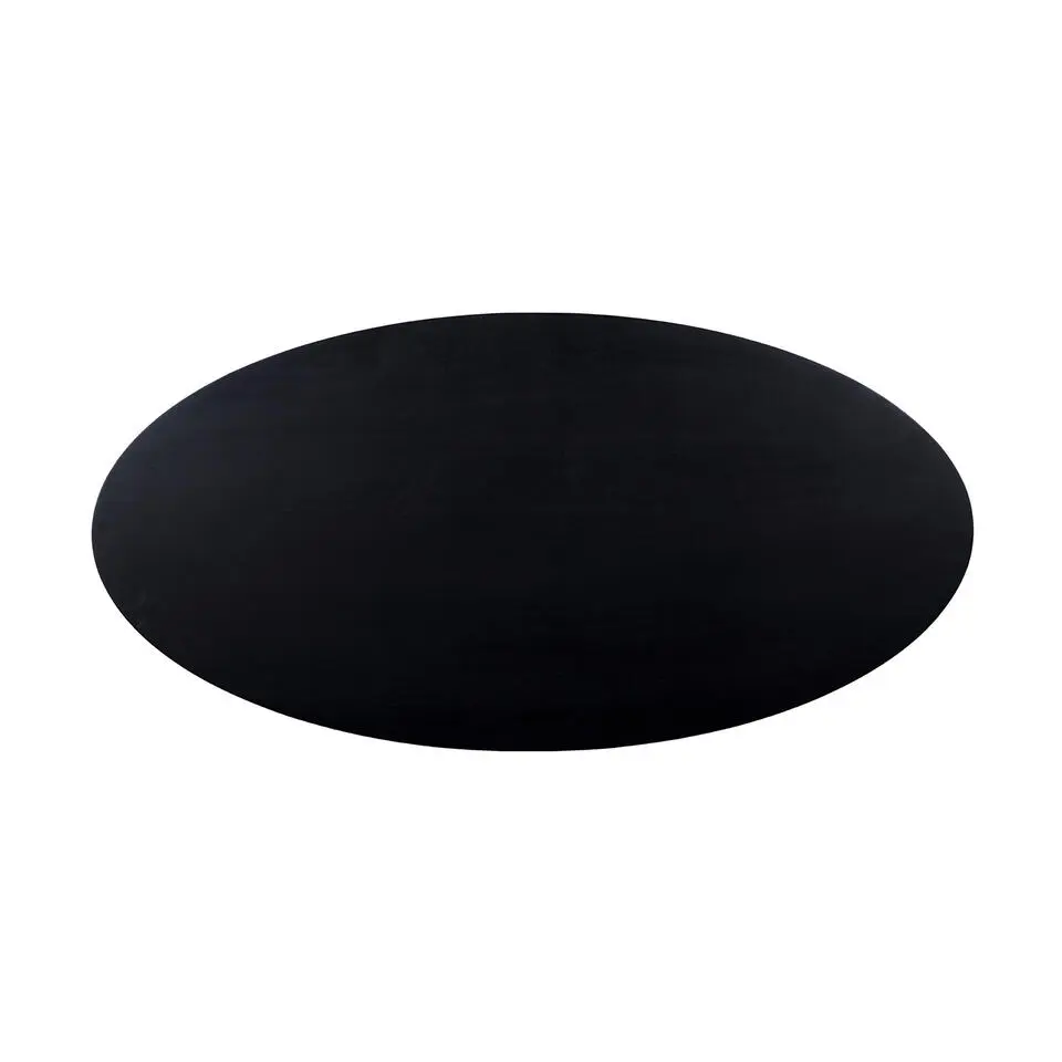 QUVIO Eettafel Sofia – Ovaal – 180x90 cm – Kruispoot – Zwart
