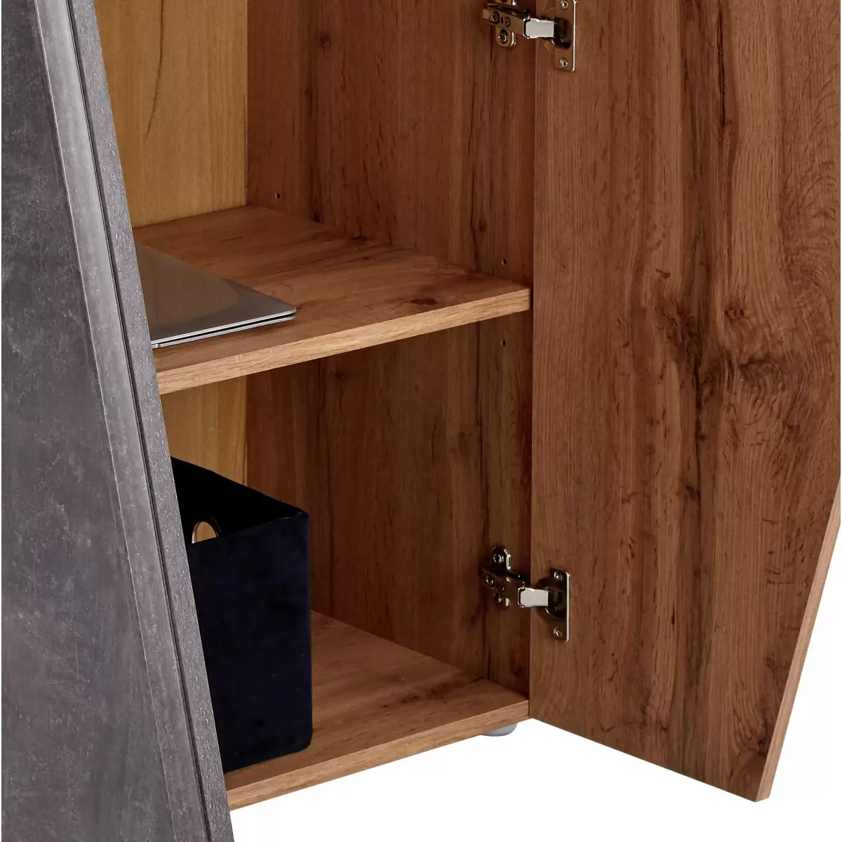 Highboard Venedig Betonoptik,Eiche