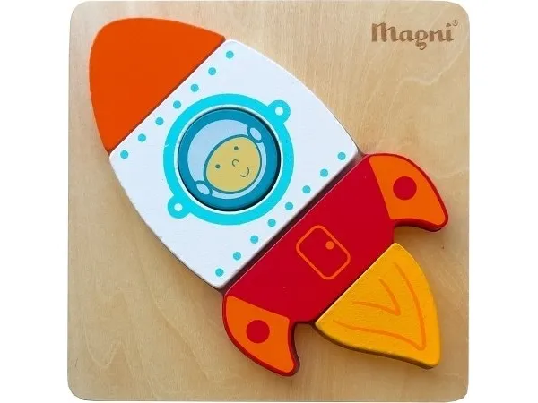 Magni Rumraket puslespil / Space rocket puzzle