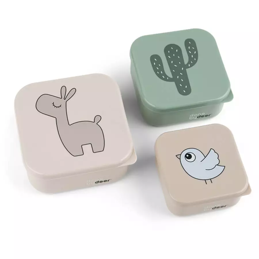 Done by Deer™ Snackbox-Set Lalee Sand Mischung 3-er Pack