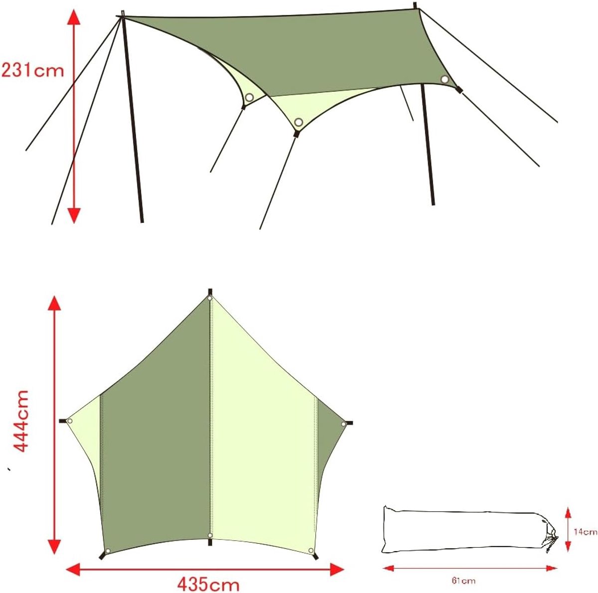 Thermori tarp - 435 x 444 cm