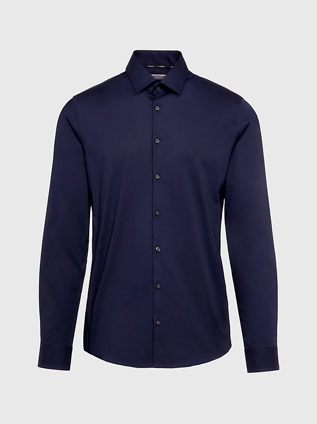 Camisa social slim fit em popeline