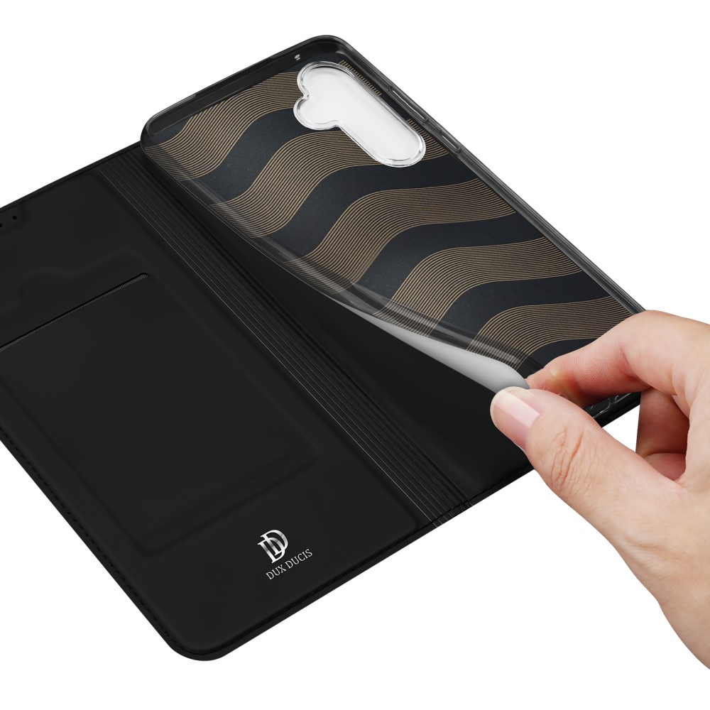 Samsung Galaxy A55 Flip Wallet Cover Leder Tasche - Schwarz