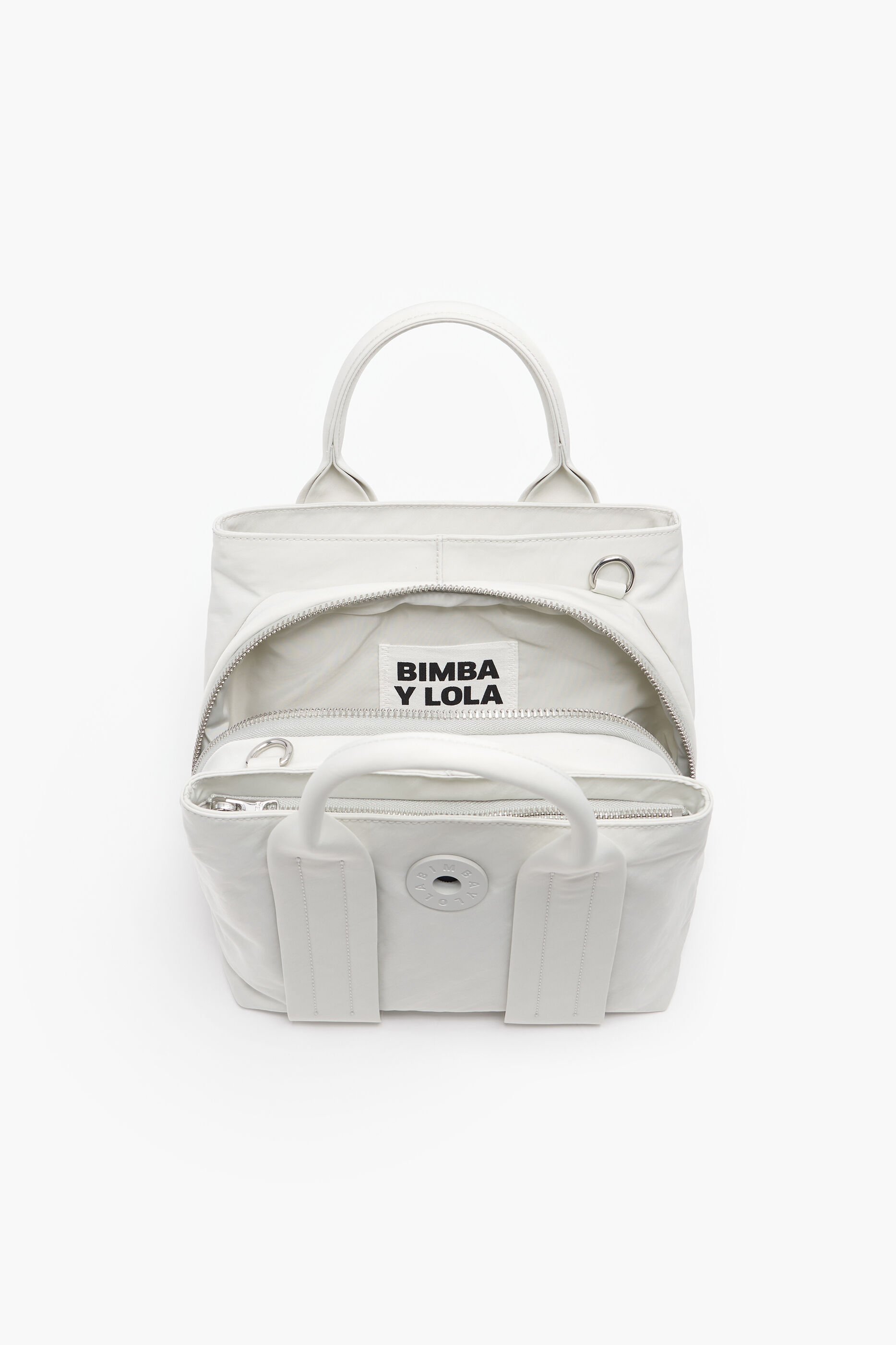 Bolsa de lona pequena, cinza.